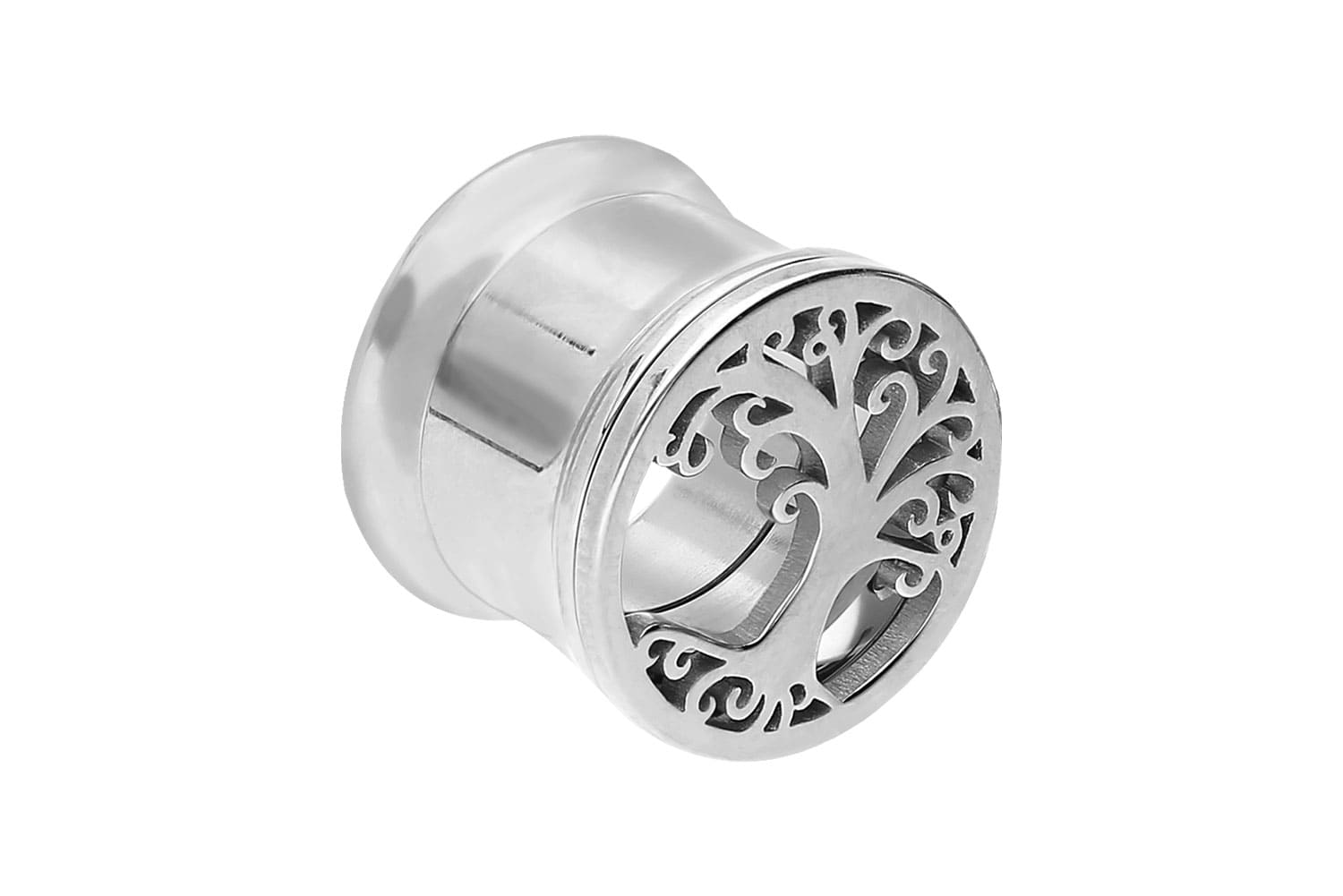 Chirurgenstahl Double Flared Tunnel LEBENSBAUM ++SALE++ von Piercingline